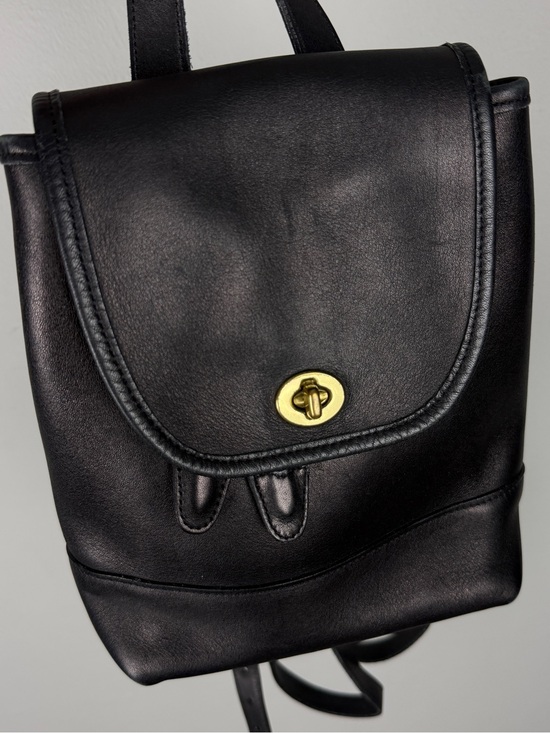 Coach Vintage 9960 Leather Black Daypack Backpack main image 5